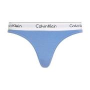 Calvin Klein Trosor Modern Cotton Field Olive Thong Vit/Blå Medium Dam