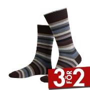 Amanda Christensen Strumpor True Block Stripe Ankle Sock Svart/Blå Str...