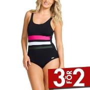 Damella Annabella Chlorine Resistent Swimsuit Svart/Rosa polyester 46 ...