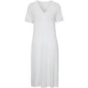 Damella Bamboo Plain Lace Short Sleeve Nightdress Elfenben Bambu Large...