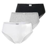 Schiesser Trosor 3P Modern Brazillian Slips Flerfärgad bomull 42 Dam