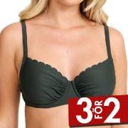 Damella Grace Wavy Bikini Bra Mörkgrön B/C 36 Dam