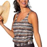 Wiki Puerto Rico Tankini Top Brun mönstrad E/F Large Dam