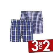 Jockey Kalsonger 2P Woven Boxer Shorts 3XL-6XL Marin Rutig bomull 5XL ...