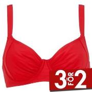 Damella Sophia Basic Underwired Bikini Bra Röd polyester E 44 Dam