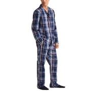 Gant Check Pajama Set Shirt And Pants Blå bomull X-Large Herr