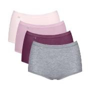 Sloggi Trosor 4P Basic Plus Maxi Panty Rosa/Grå bomull 46 Dam
