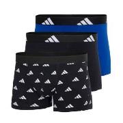 adidas Kalsonger 3P Active Flex Cotton Trunk Svart Mönster bomull Smal...