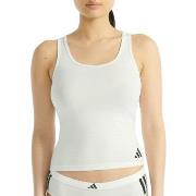 Adidas Sport Active Essentials 3 Stripes Tank Top Vit bomull Large Dam