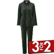 Damella Velour Plain Suit Mörkgrön XX-Large Dam
