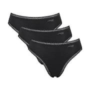 Sloggi Trosor 3P GO Crush High Leg Briefs Svart bomull X-Large Dam