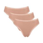 Sloggi Trosor 3P GO Crush High Leg Briefs Ljusbrun bomull Medium Dam