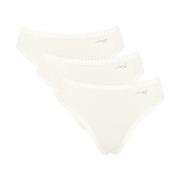 Sloggi Trosor 3P GO Crush High Leg Briefs Elfenben bomull Large Dam