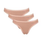 Sloggi Trosor 3P GO Crush String Ljusbrun bomull XX-Large Dam
