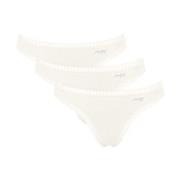 Sloggi Trosor 3P GO Crush String Elfenben bomull Large Dam