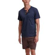 Calida Relax Choice Cotton Short Pyjamas Mörkblå bomull Medium Herr