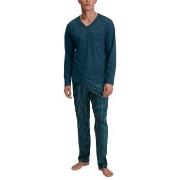 Calida Relax Imprint 3 Pyjamas Petrol bomull X-Large Herr