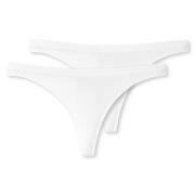 Schiesser Trosor 2P 95-5 Organic Cotton Thongs Vit ekologisk bomull XX...