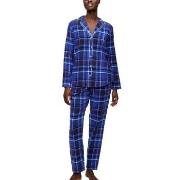 Triumph Boyfriend Long Sleeved Pyjama Set Mörkblå bomull 36 Dam