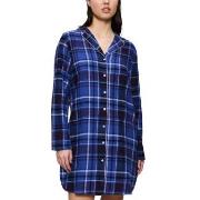 Triumph Boyfriend NDW X Checks Mörkblå bomull 46 Dam