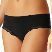 Schiesser Trosor Unique Cotton Lace Brazilian Brief Svart bomull Mediu...