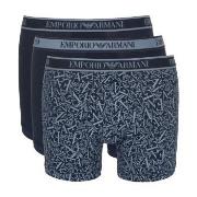 Armani Logo Boxer With Long Leg Kalsonger 3P Blå bomull Large Herr