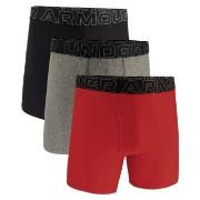 Under Armour Kalsonger 3P Performance Tech Solid 6in Boxers Röd polyes...