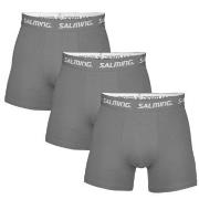 Salming Kalsonger 3P Cotton Boxers With Logo Grå bomull Large Herr