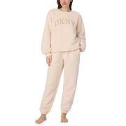 DKNY Chill In Style Top Jogger Set Beige polyester Medium Dam