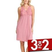 Damella Louise Nightdress Without Sleeves Rosa viskos X-Large Dam