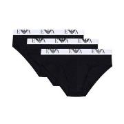 Armani Stretch Jersey Briefs With Logo Kalsonger 3P Svart bomull X-Lar...