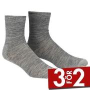 Damella Strumpor 2P Thin Wool Socks Ljusgrå Strl 43/46 Dam