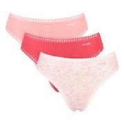 Sloggi Trosor 3P GO Crush High Leg Briefs Röd/Rosa bomull X-Large Dam