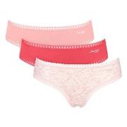 Sloggi Trosor 3P GO Crush Hipster Briefs Röd/Rosa bomull Large Dam