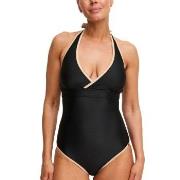 Swegmark Haiti Halterneck Swimsuit Svart m Beige D/E 36 Dam
