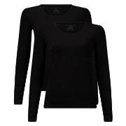 Bamboo basics 2P Lara Knitted  Long Sleeve T-Shirt Svart Medium Dam
