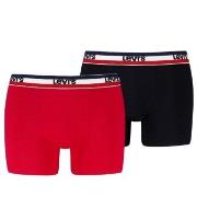 Levis Kalsonger 2P Sportswear Logo Base Boxer Svart/Röd bomull X-Large...