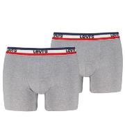 Levis Kalsonger 2P Sportswear Logo Base Boxer Gråmelerad bomull X-Larg...
