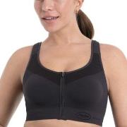 Anita BH Active Front Zip Sports Bra Mörkgrå nylon Small Dam