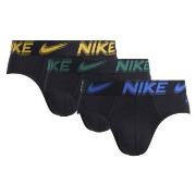 Nike Kalsonger 3P Dri-Fit Essential Micro Hip Brief Svart/Grön polyest...
