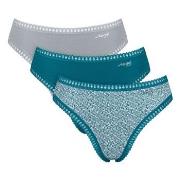 Sloggi Trosor 3P GO Crush High Leg Briefs Turkos Mönster bomull XX-Lar...