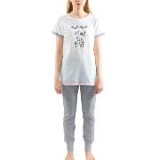 Esprit Anna Pyjamas Set Svart/Vit bomull 36 Dam