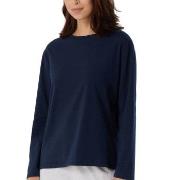 Schiesser Women Mix and Relax Long Sleeved Shirt Mörkblå bomull 42 Dam