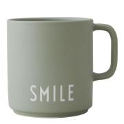 Design Letters - Favourite Mugg med öra Smile 25 cl Grön