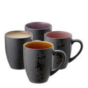 Bitz - Mugg 4-pack Svart/Rosa