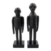 House Doctor - Skulpturer Spouses Träfigurer Mörkbrun