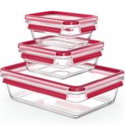 Tefal - Masterseal Glass Fresh Box Set 3 Delar Röd