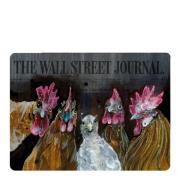 LISA TÖRNER ART - Bordstablett Roosters of Wall Street 30x40 cm 2-pack...