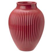Knabstrup Keramik - Vas Räfflor 27 cm Bordeaux