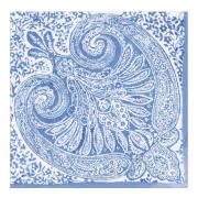 Caspari - Paisley Medallion servett 33x33 cm 20-pack blå/vit